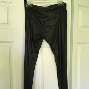 Bebe pleather black pants, medium